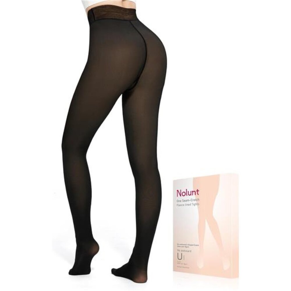 Women Fleece Lined Tights,Fake Translucent Warm Pantyhose Leggings Fleece Lined